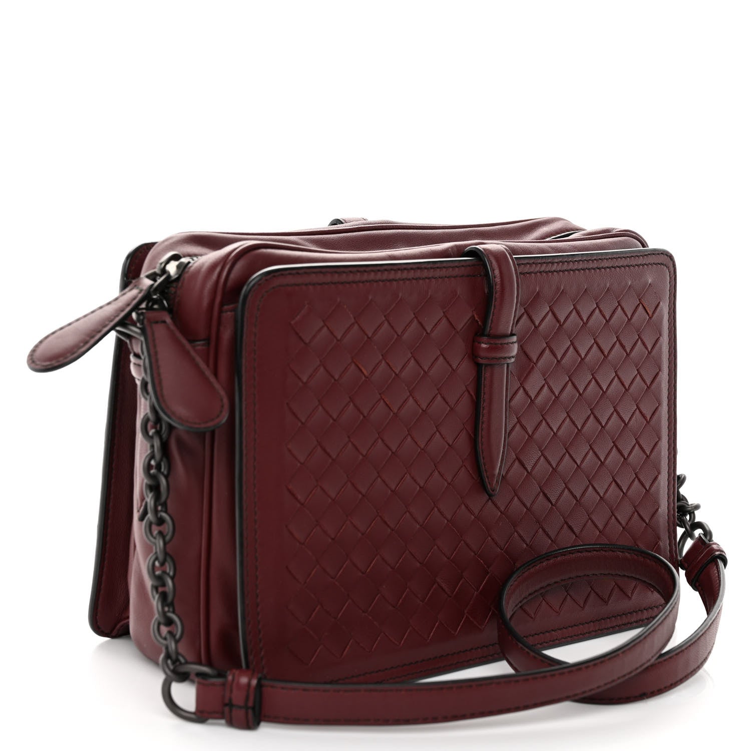 Bottega Veneta Nappa Intrecciato Medium Camera Shoulder Bag Barolo 3 of 11