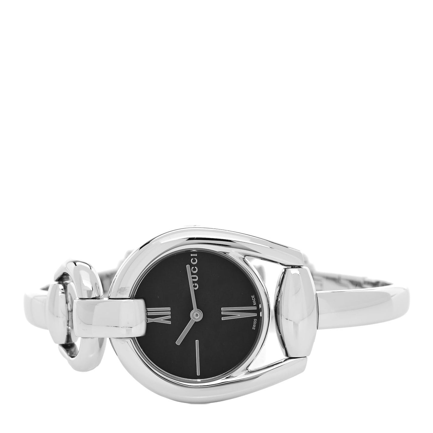 Stainless Steel 28mm Horsebit Quartz Watch Black