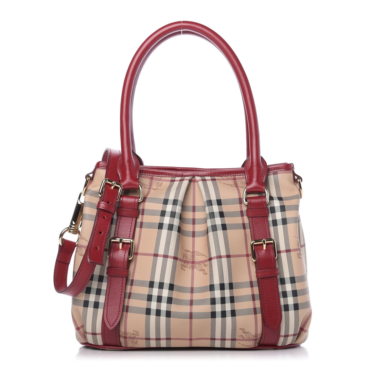 Haymarket Check Small Northfield Tote Military Red