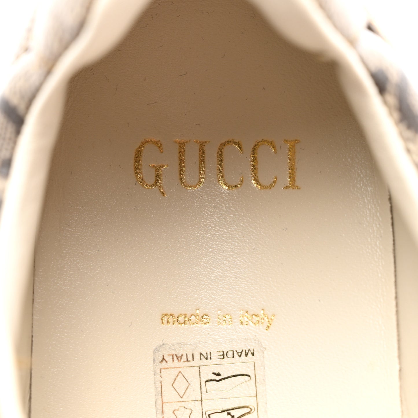 Maxi GG Supreme Monogram Gucci 100 Womens Rhyton Sneakers 38 Beige Ebony