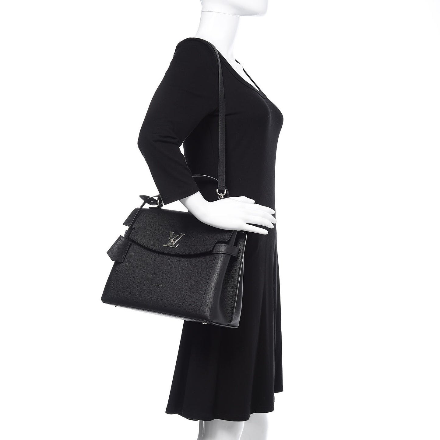 Soft Calfskin Lockme Ever Black