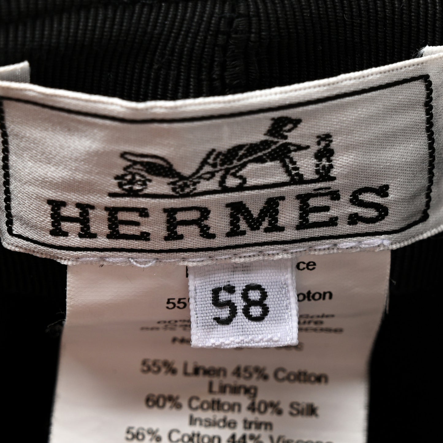 Linen Cotton Colette Bucket Hat 58 Black
