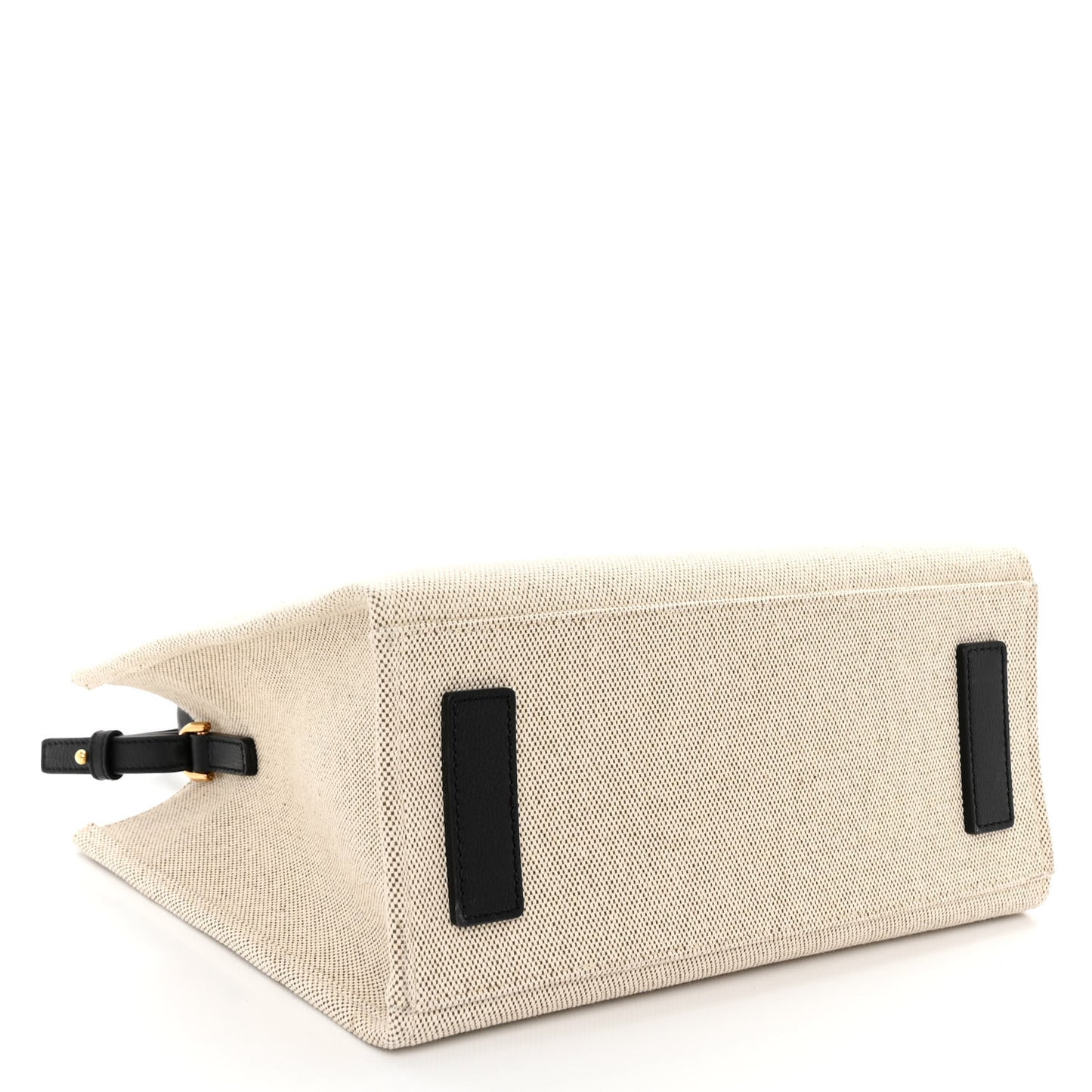 Canvas Calfskin La Medusa Small Tote Beige