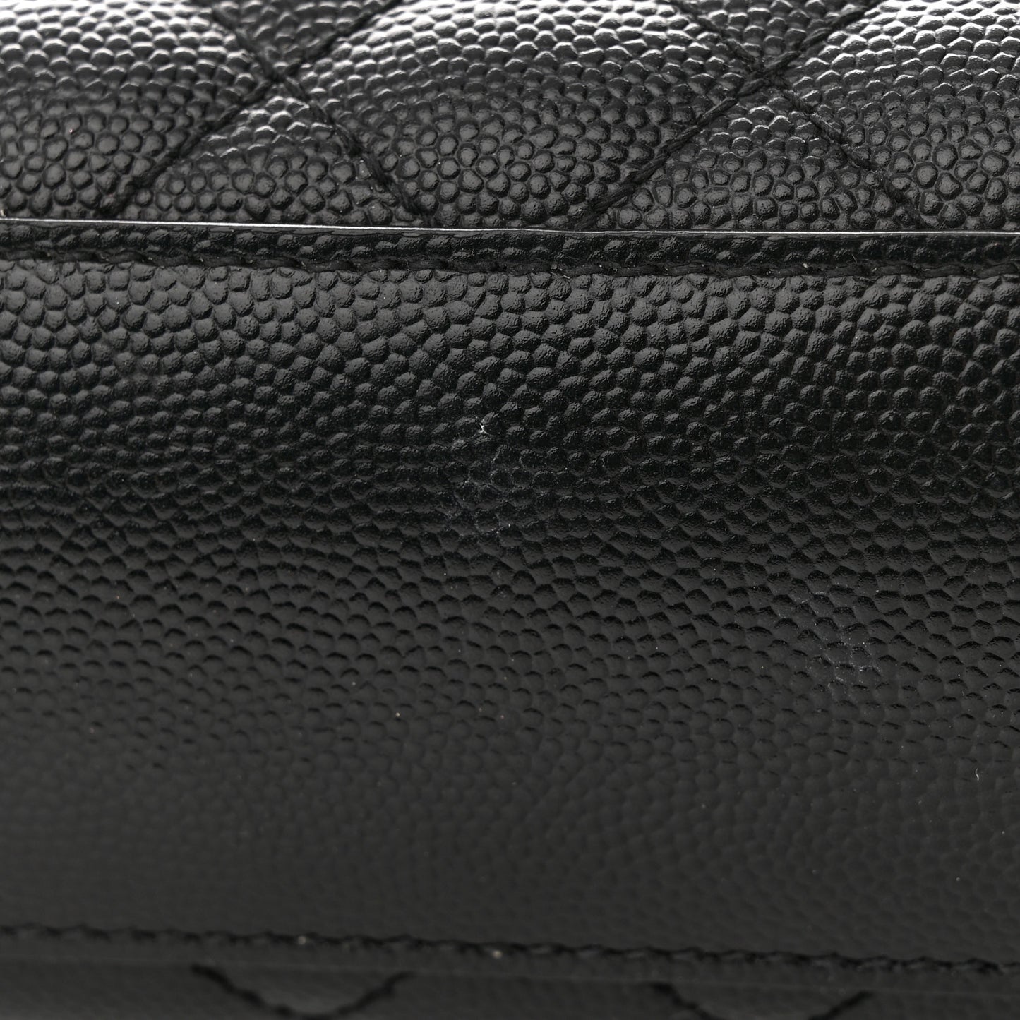Grain De Poudre Textured Mixed Matelasse Large Triquilt Monogram Monochrome Satchel Black