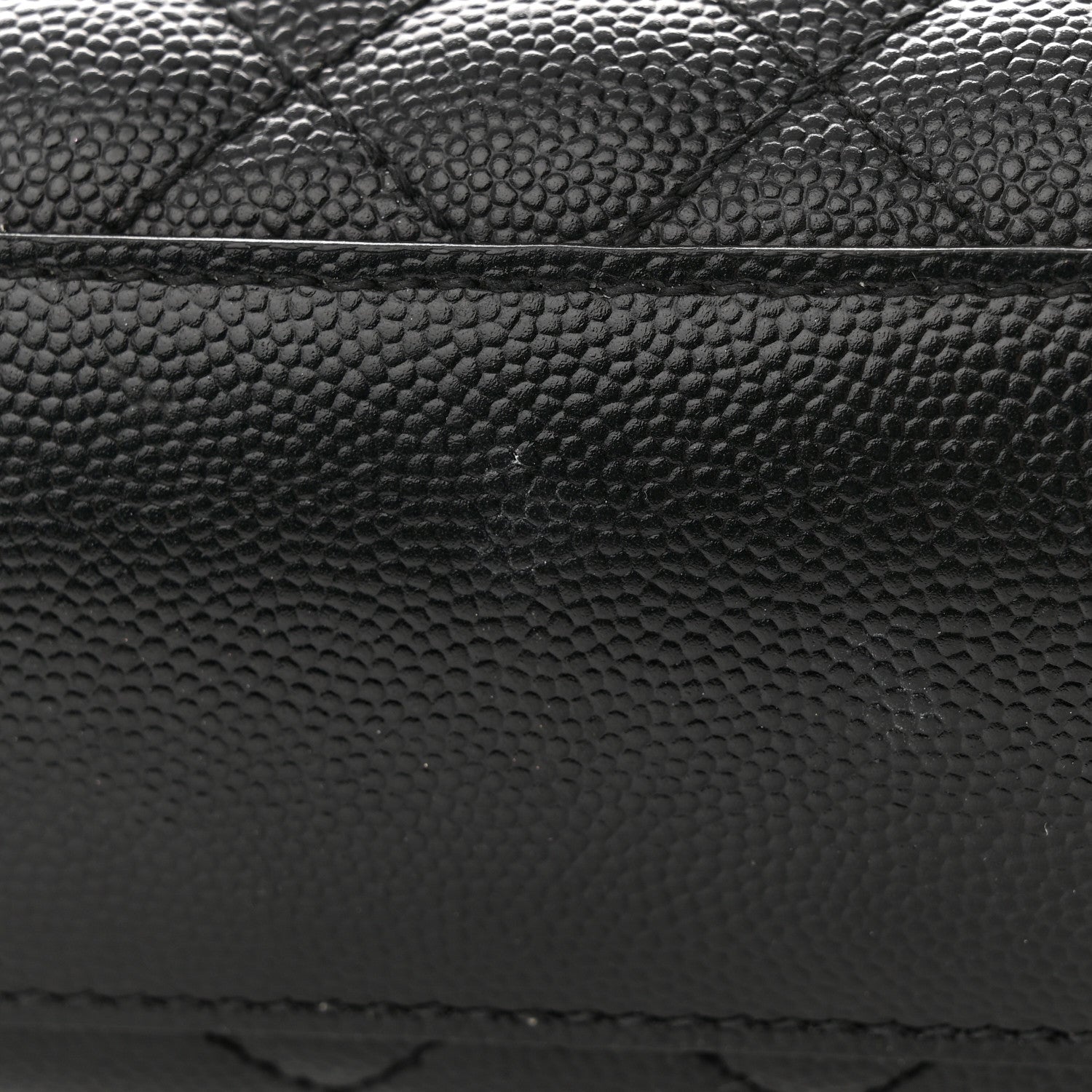 Saint Laurent Grain De Poudre Textured Mixed Matelasse Large Triquilt Monogram Monochrome Satchel Black 13 of 13
