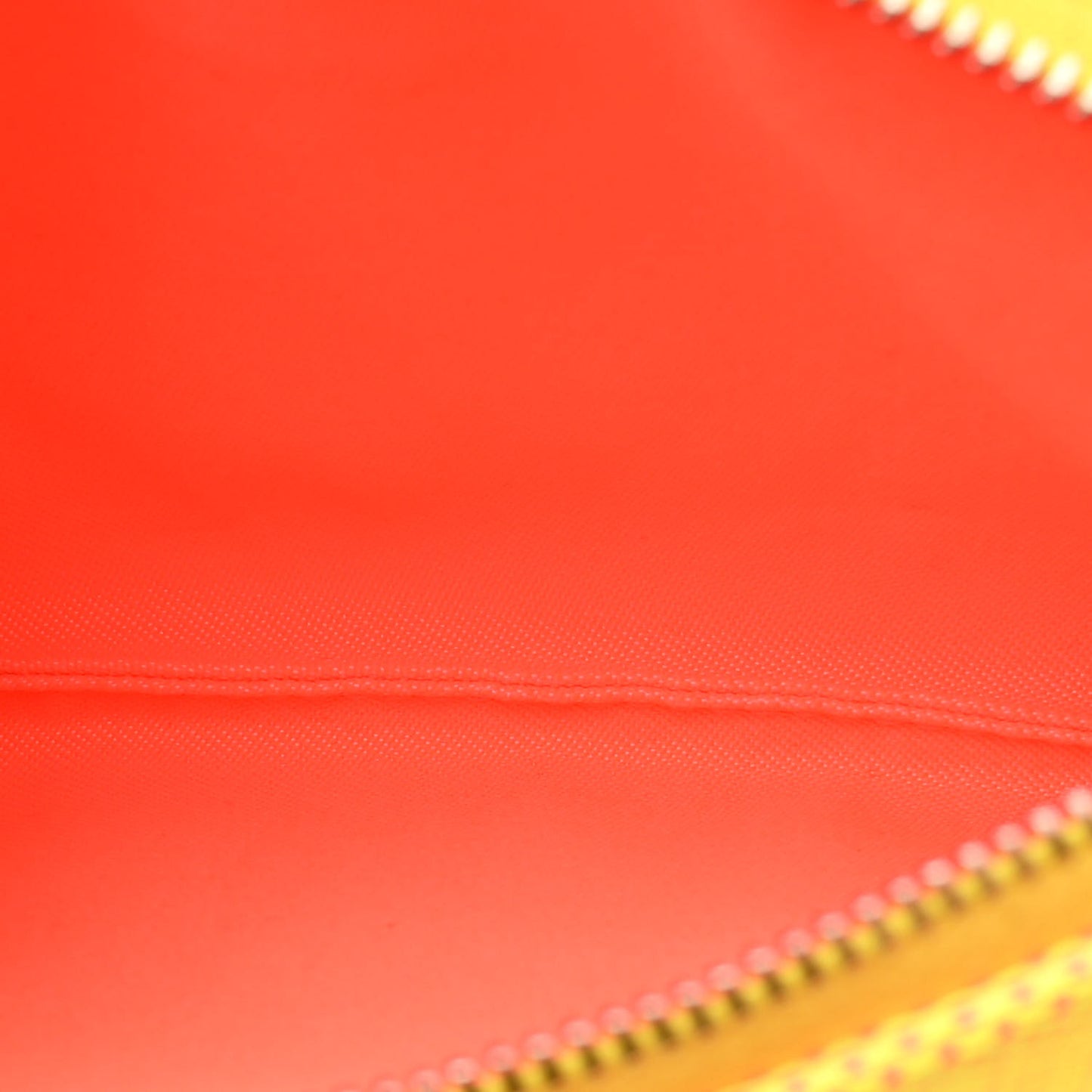 Mixed Fibers Calfskin Deauville Medium Tote Yellow Orange