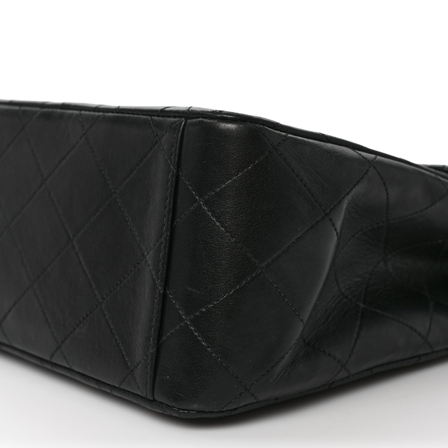Chanel Lambskin Quilted XL Jumbo Single Flap Black 9 of 13