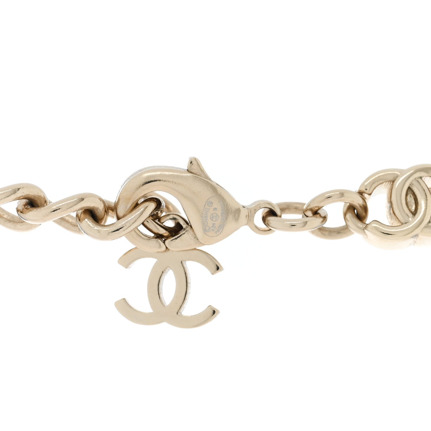 Chanel Metal CC Short Chain Necklace Gold 4 of 5