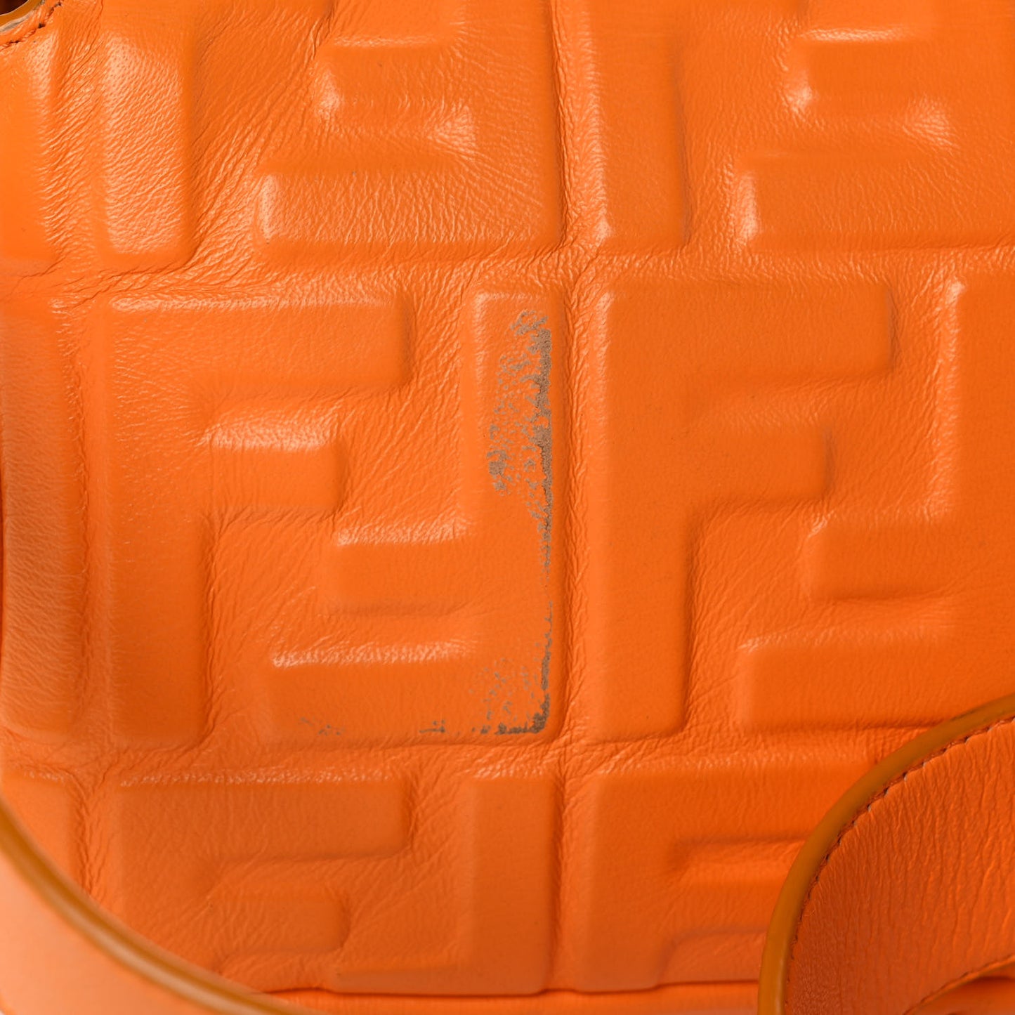 Nappa FF 1974 Embossed Baguette Clementine