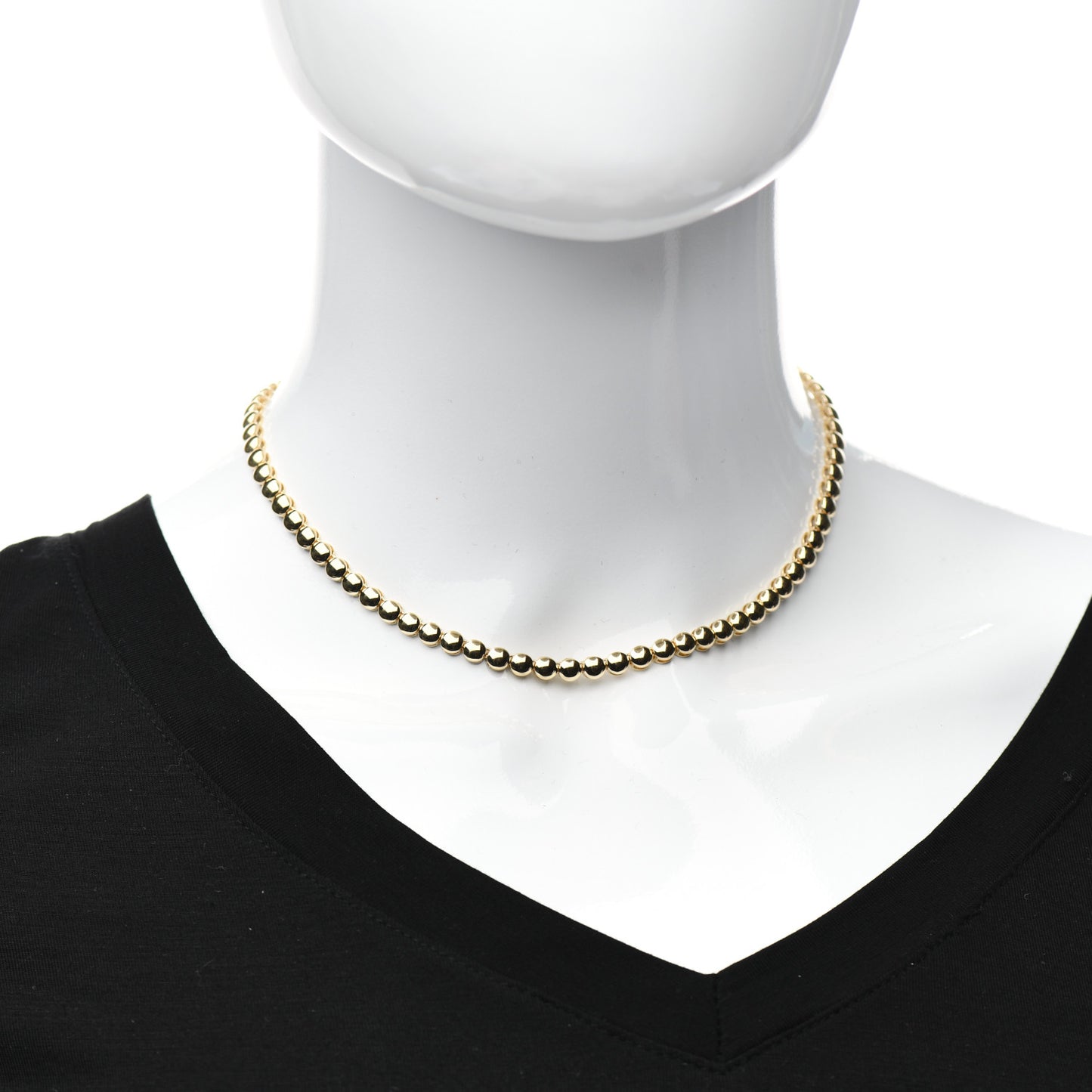 18K Yellow Gold Bezel Tennis Necklace