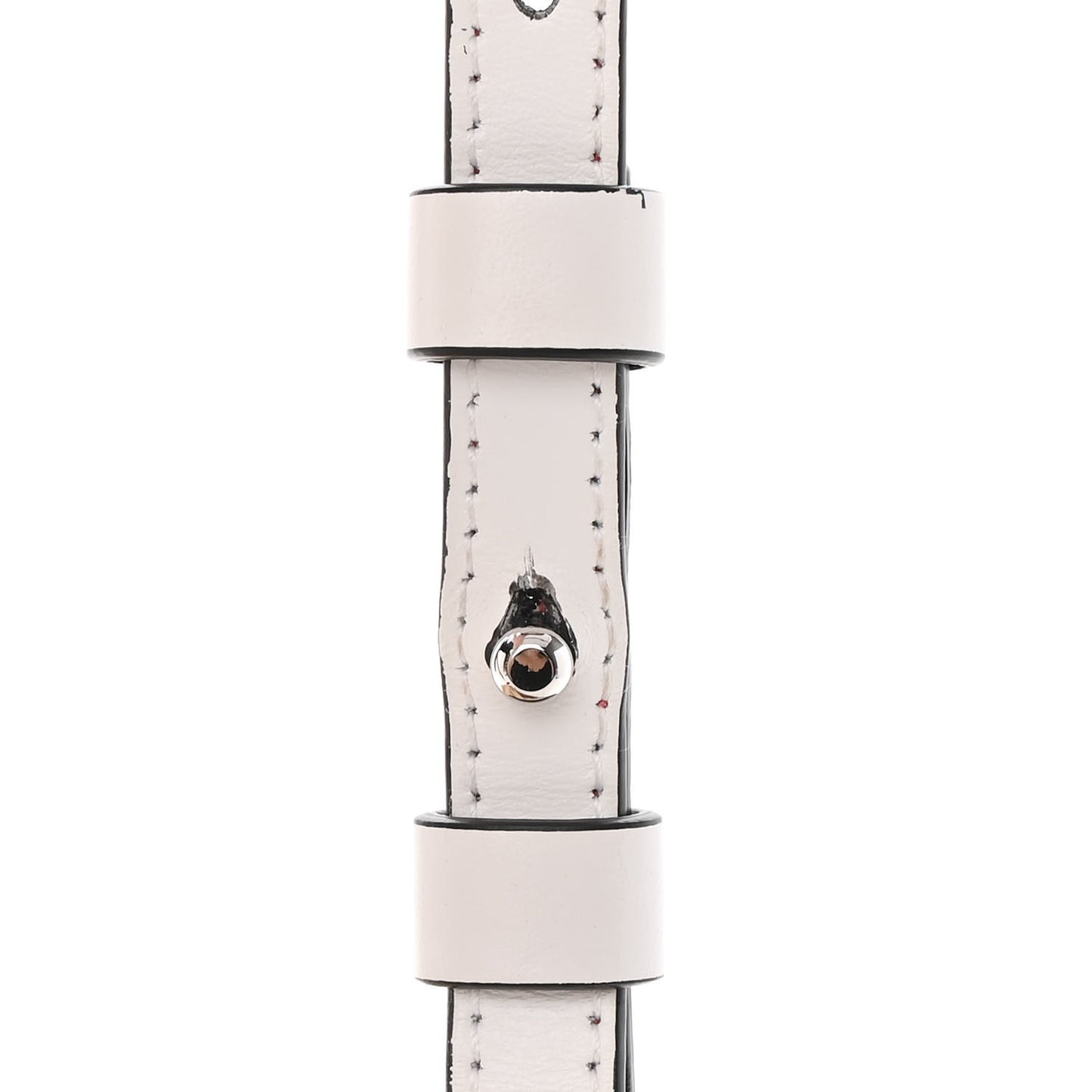 Calfskin Studded Skypouch Crossbody Clutch White