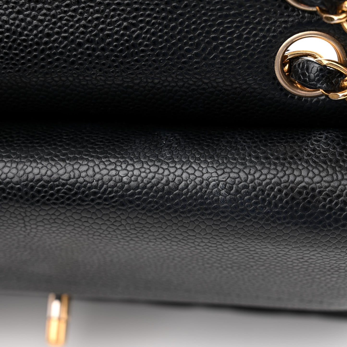 Caviar Quilted Small Double Flap Black