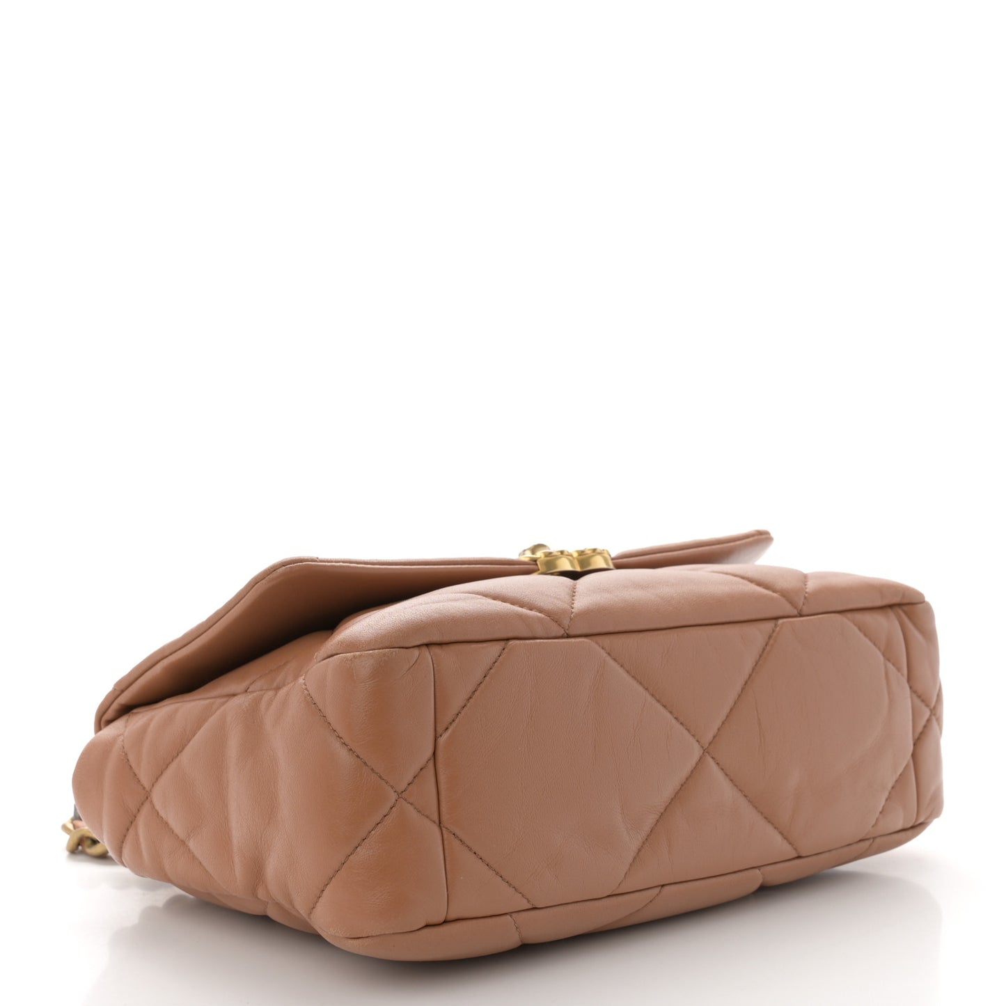 Lambskin Quilted Medium Chanel 19 Flap Brown