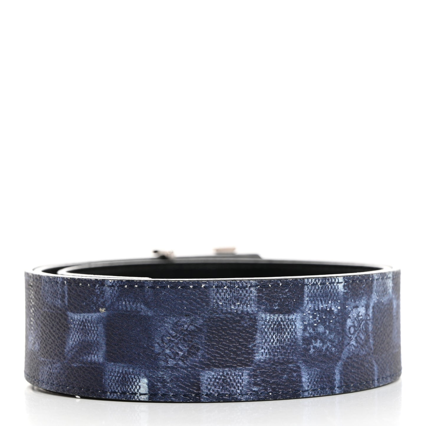 Damier Salt 40mm LV Initiales Reversible Belt 90 36 Blue