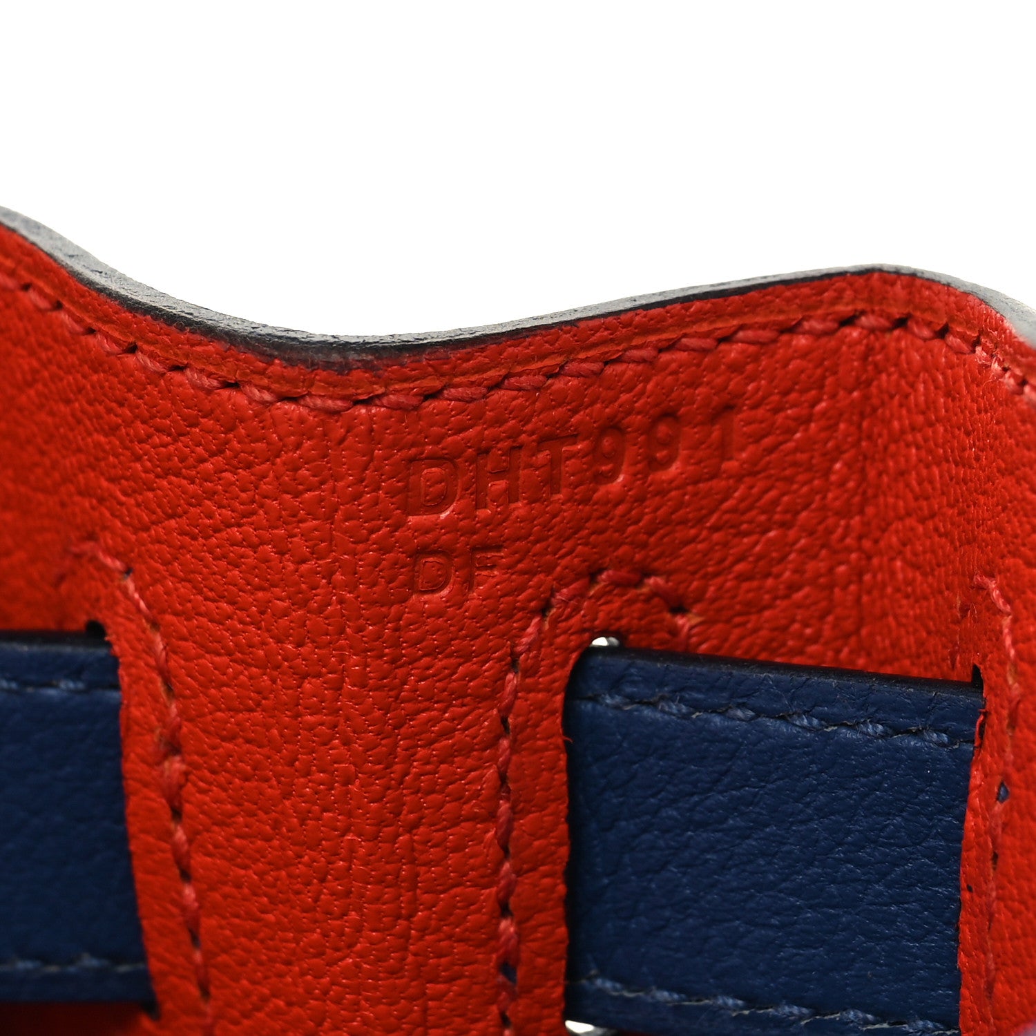 Hermes Evercolor Verso Kelly Retourne 28 Bleu Brighton Orange Poppy 7 of 15