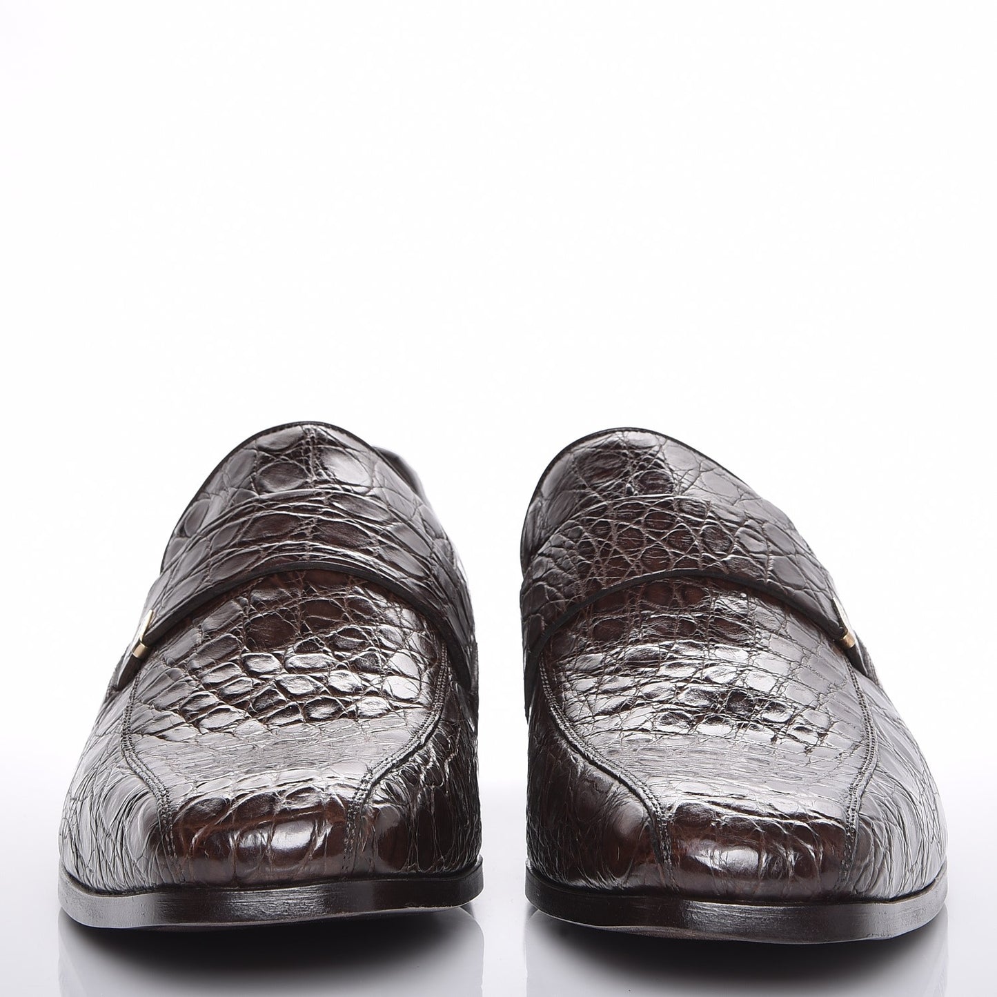 Mens Caiman Mocassin Loafers 10 Cocoa