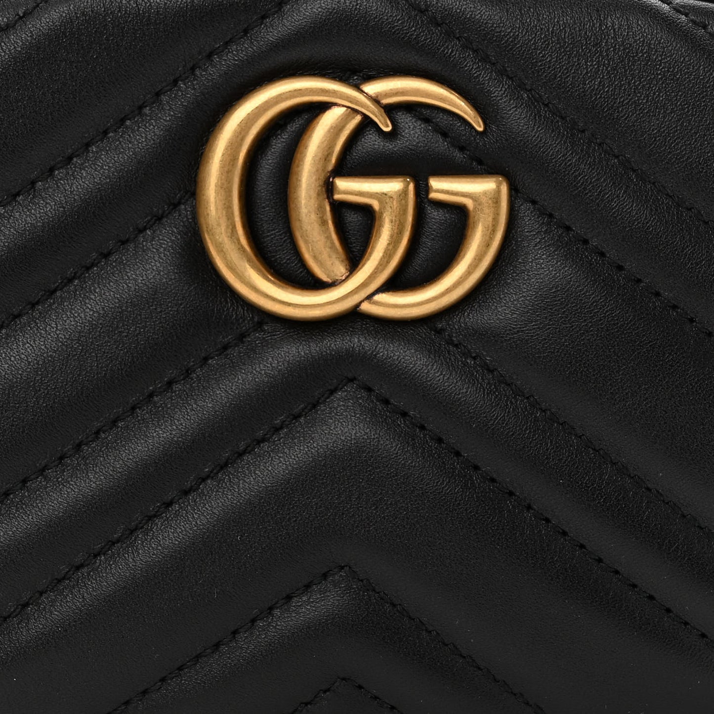 Calfskin Matelasse GG Marmont Belt Bag 85 34 Black