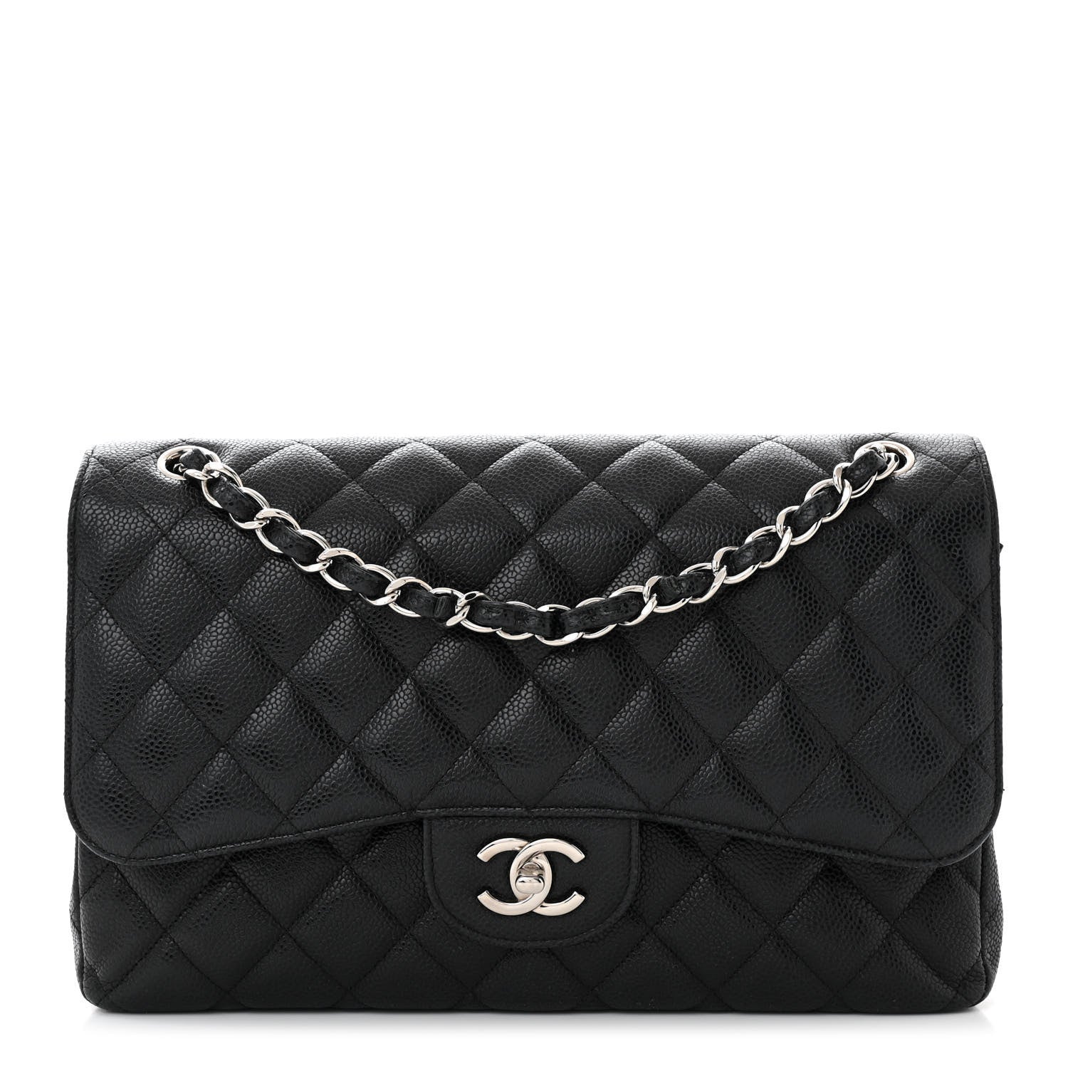 Chanel Caviar Quilted Jumbo Double Flap Black 1 of 11