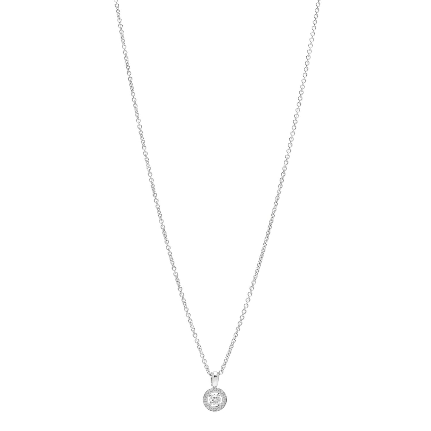 18K White Gold Diamond .25ct BVLGARI BVLGARI Pendant Necklace