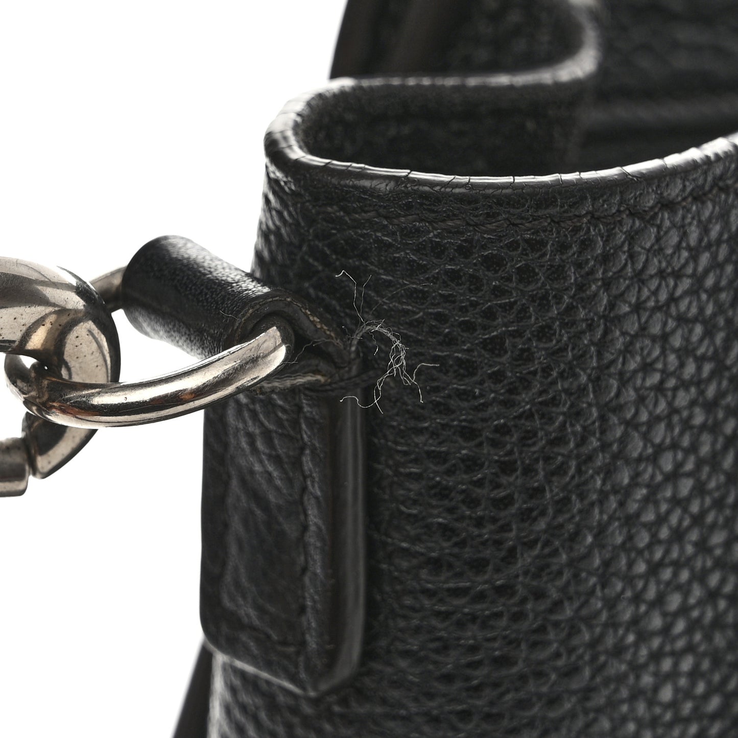 Drummed Calfskin Nano Luggage Black