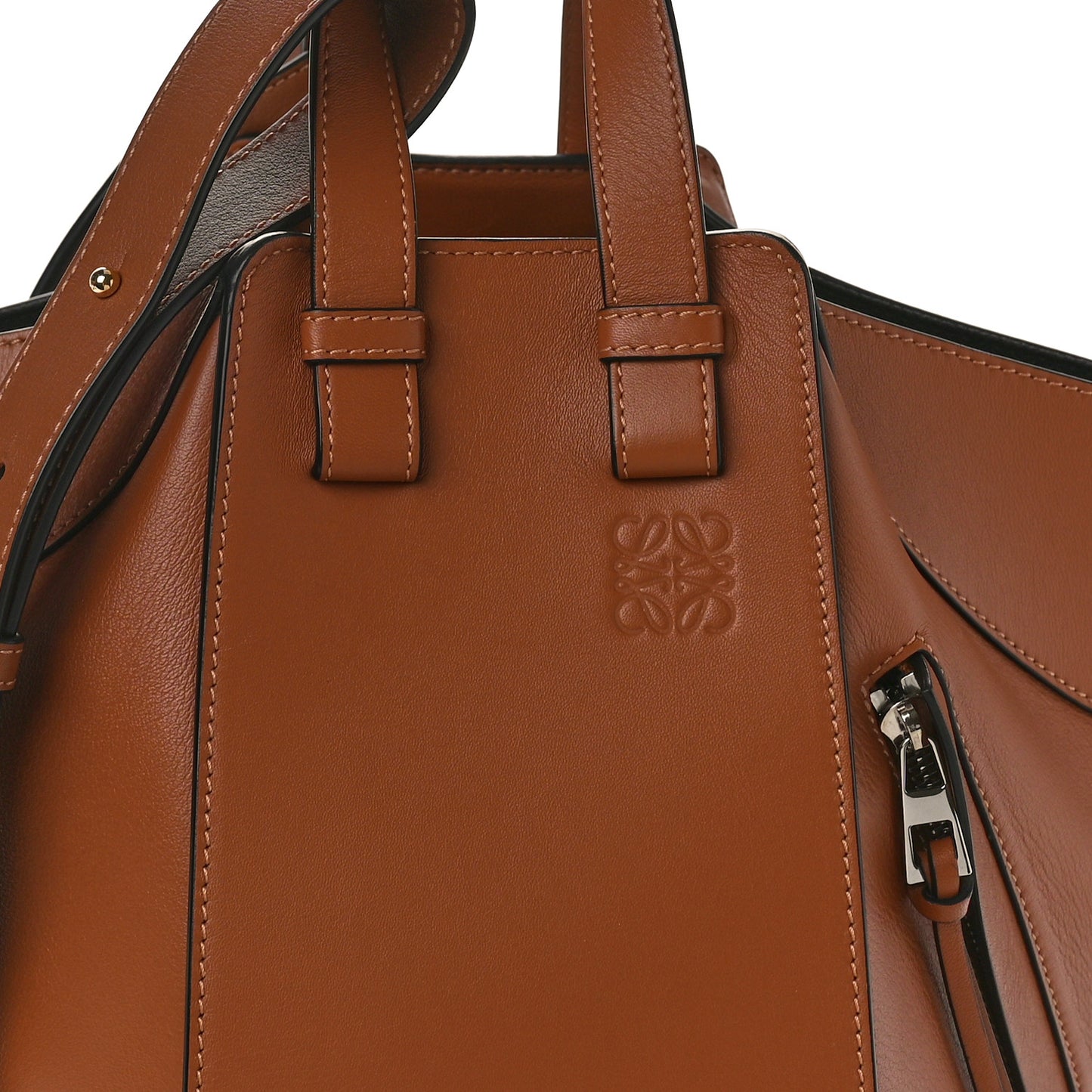 Calfskin Small Hammock Shoulder Bag Tan
