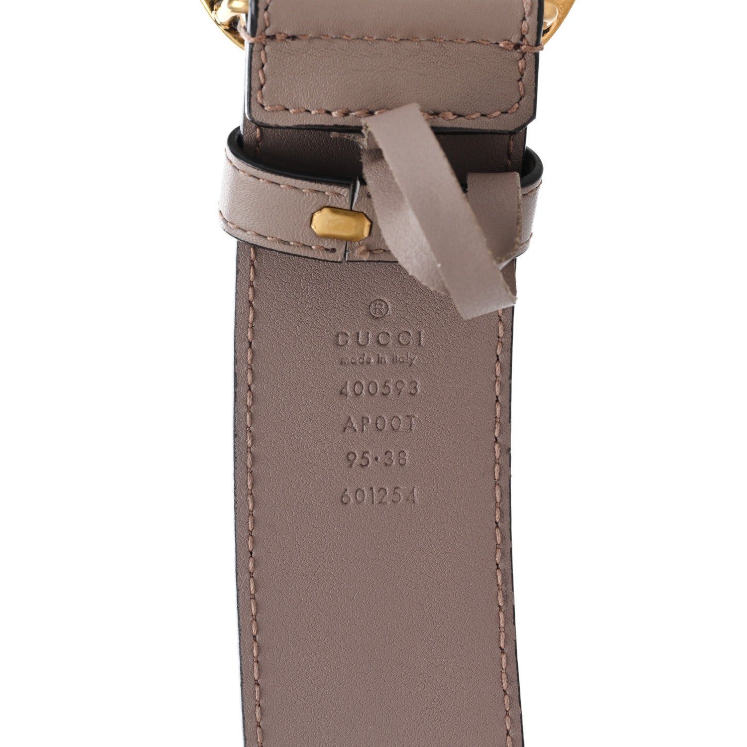 Gucci Calfskin Double G 40mm Belt 95 38 Porcelain Rose 3 of 4