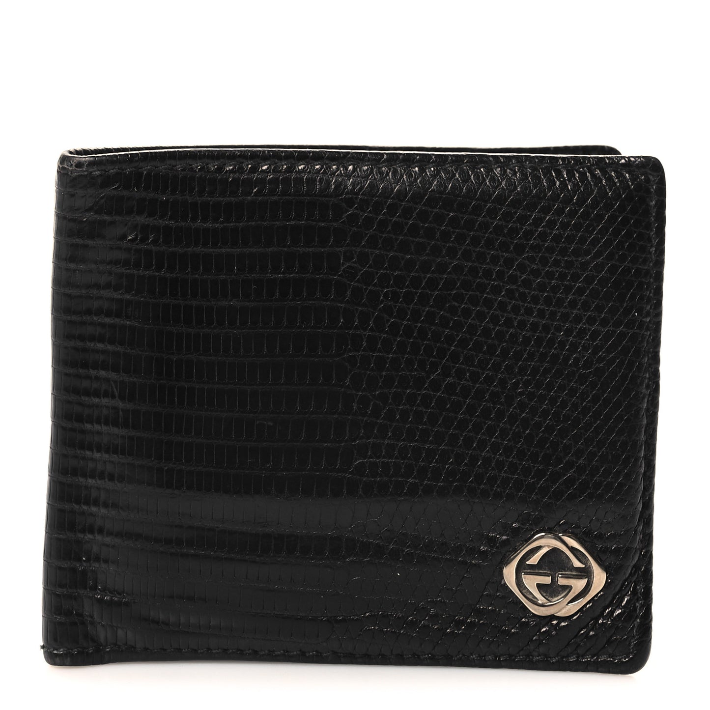 Lizard Bi-Fold Wallet Black