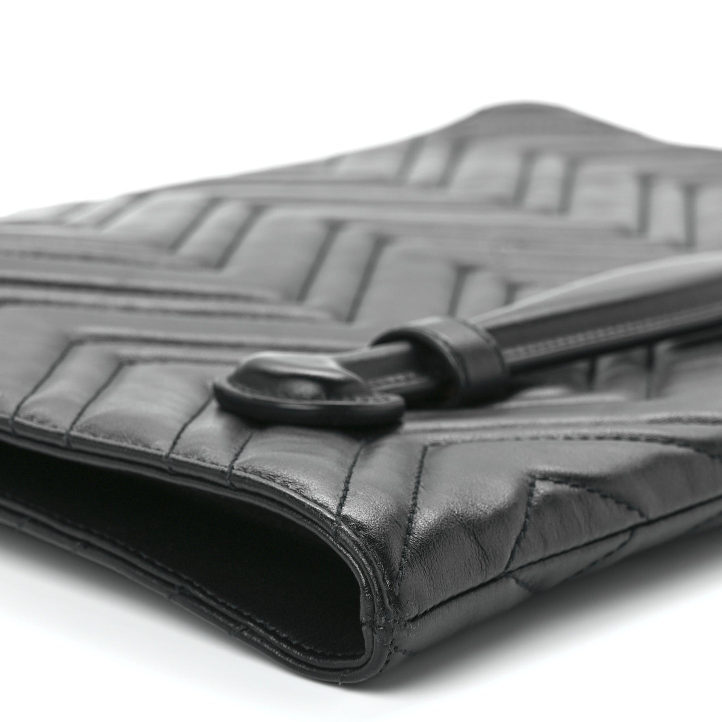 Calfskin Matelasse GG Marmont Portfolio Clutch Black