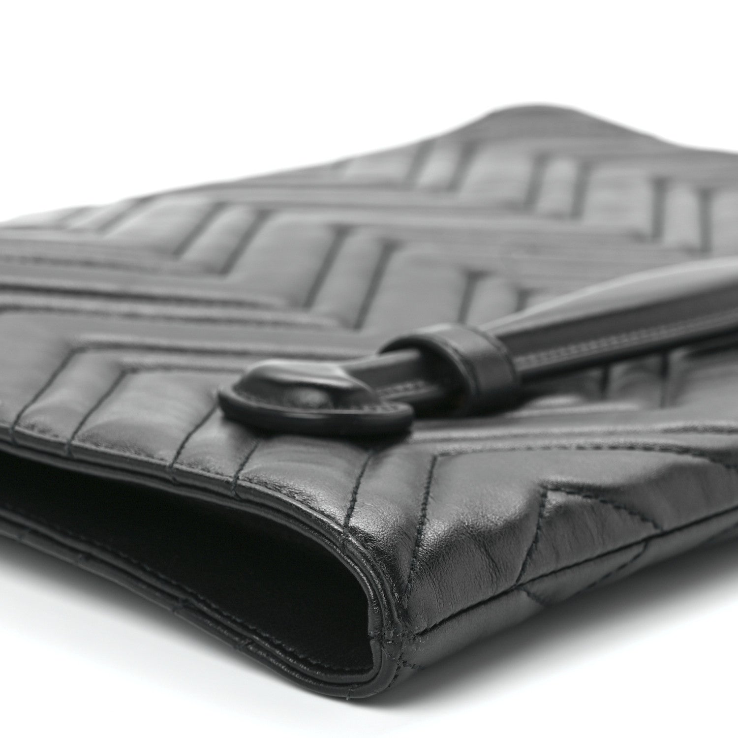 Gucci Calfskin Matelasse GG Marmont Portfolio Clutch Black 11 of 12