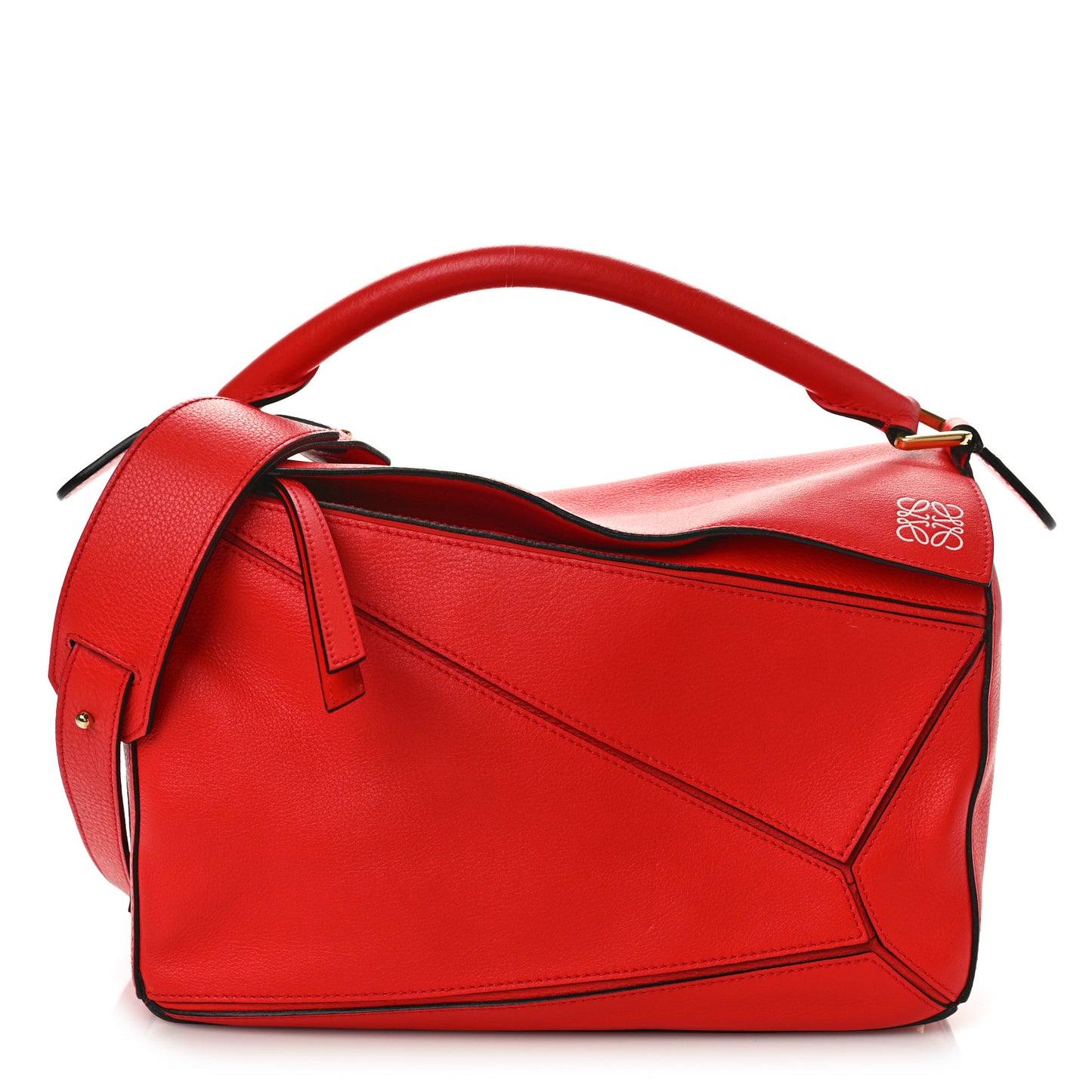 Calfskin Medium Puzzle Bag Scarlet