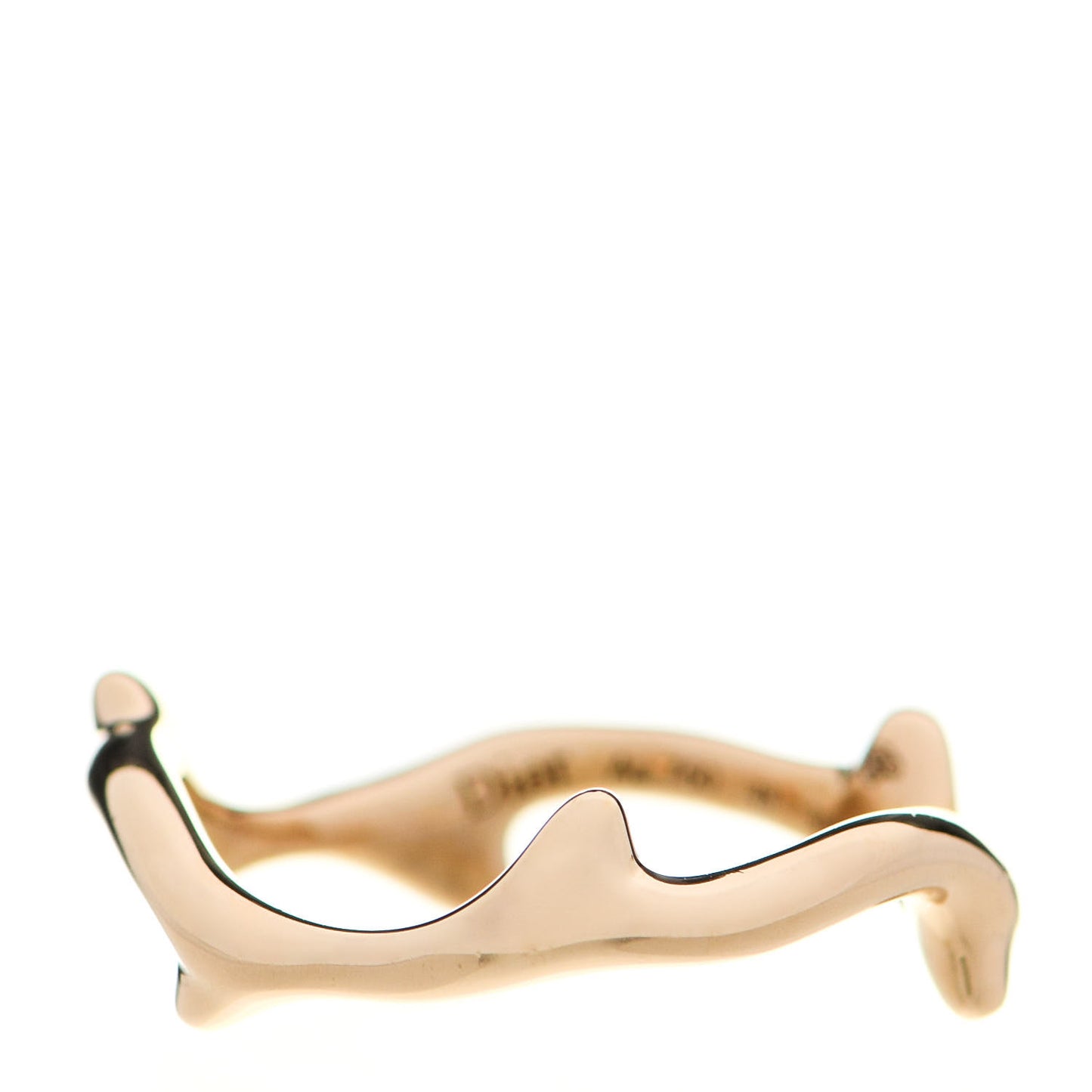 18K Yellow Gold Bois de Rose Ring 48 4.5