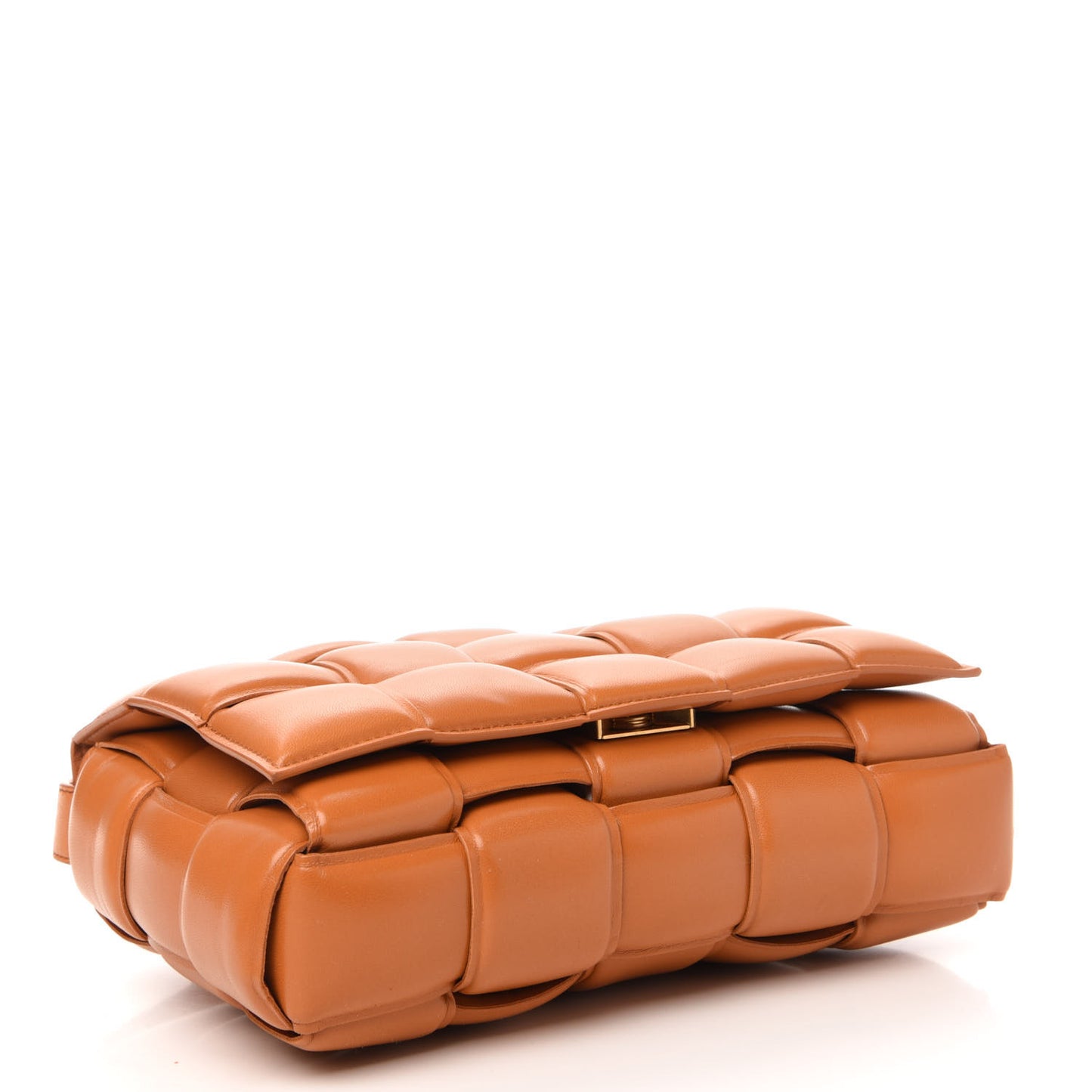 Nappa Maxi Intreccio Padded Cassette Crossbody Bag Clay