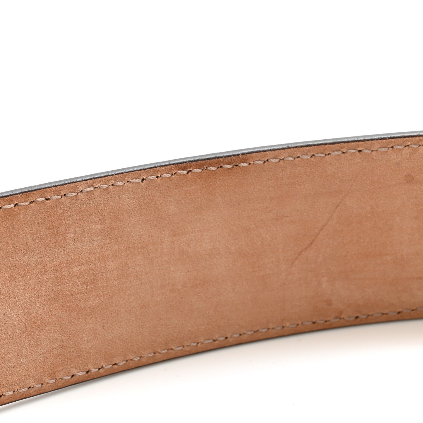 GG Supreme Monogram Selleria Calfskin Interlocking G 40mm Belt 80 32 Beige Ebony Cocoa