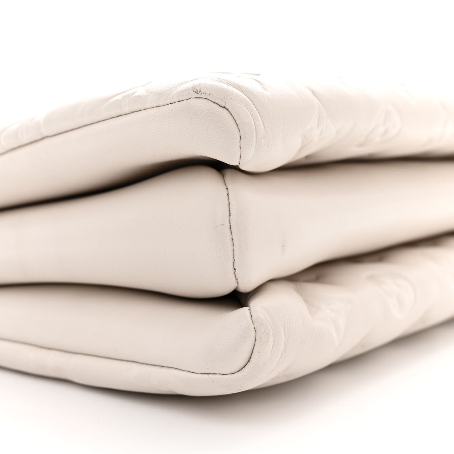 Lambskin Embossed Monogram Coussin PM Beige Cream