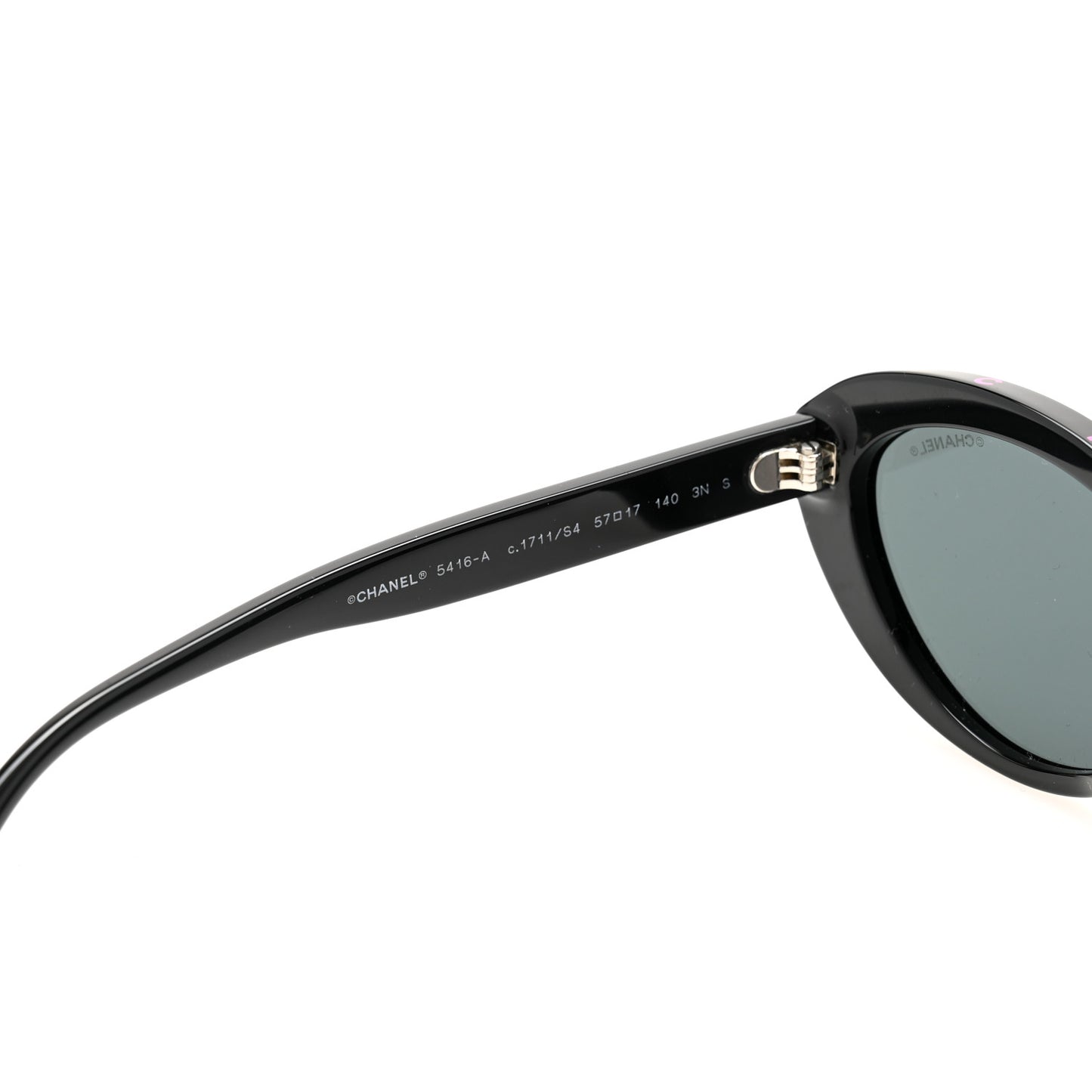 Acetate Oval Sunglasses 5416-A Black Pink