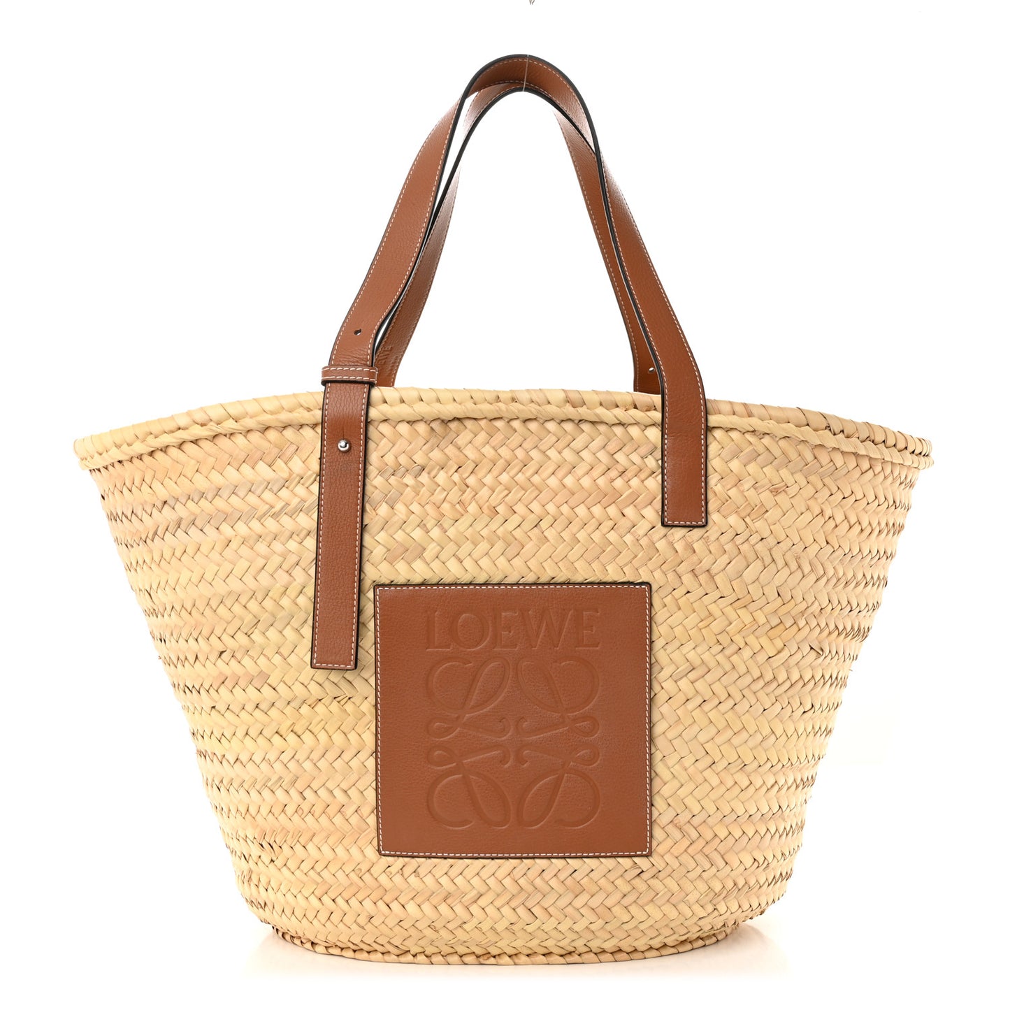 Raffia Large Basket Tote Bag Natural Tan