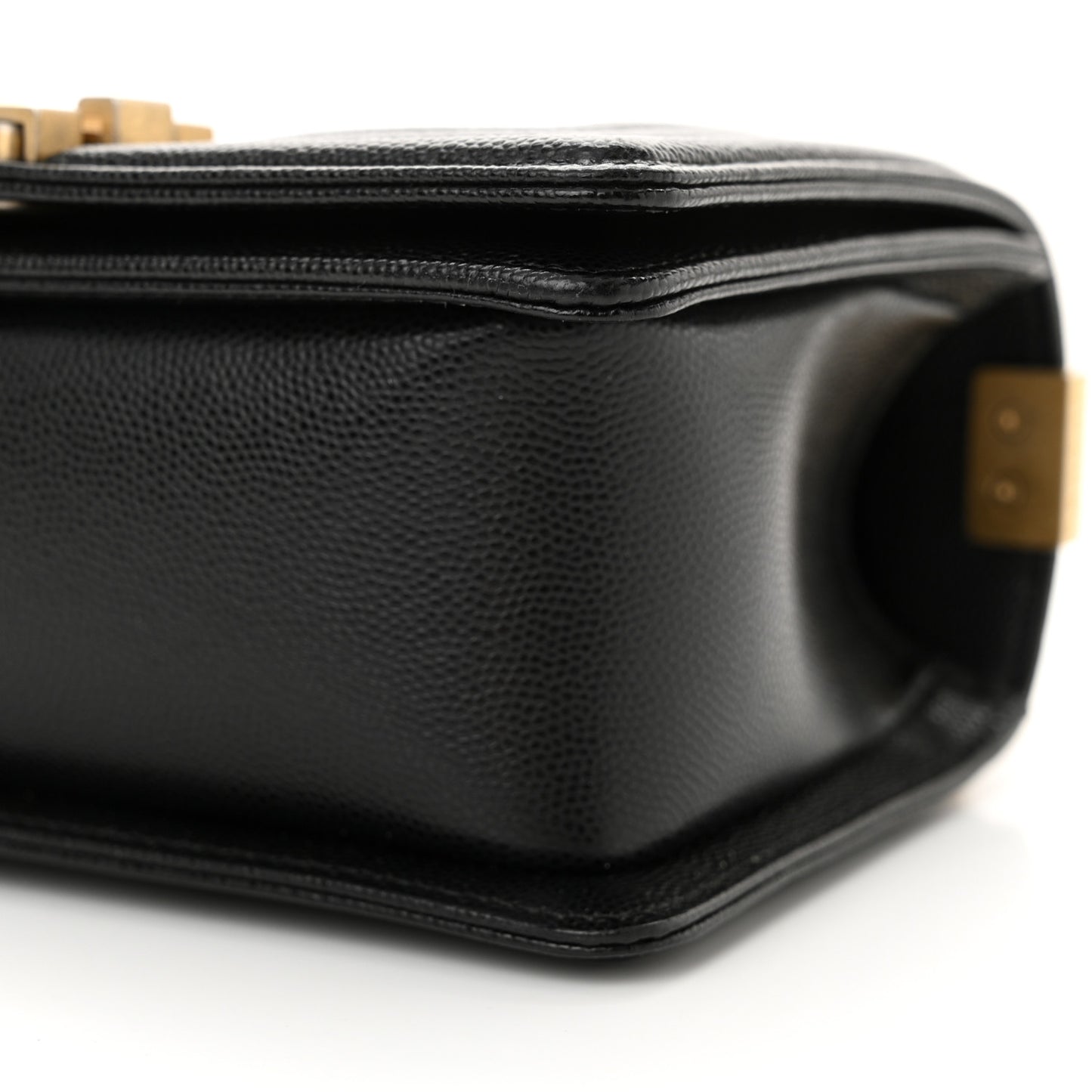 Caviar Quilted Small Boy Flap Black