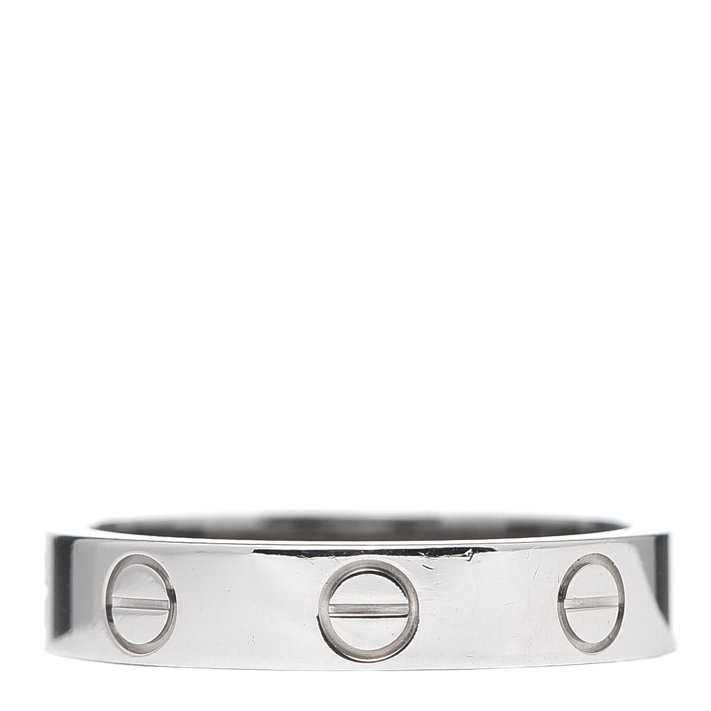 18K White Gold 3.5mm LOVE Wedding Band Ring 50 5.25