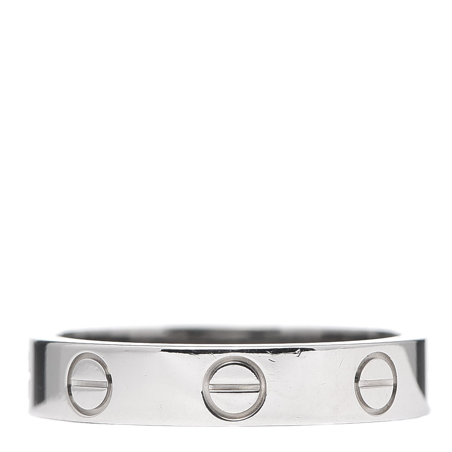 Cartier 18K White Gold 3.5mm LOVE Wedding Band Ring 50 5.25 1 of 4