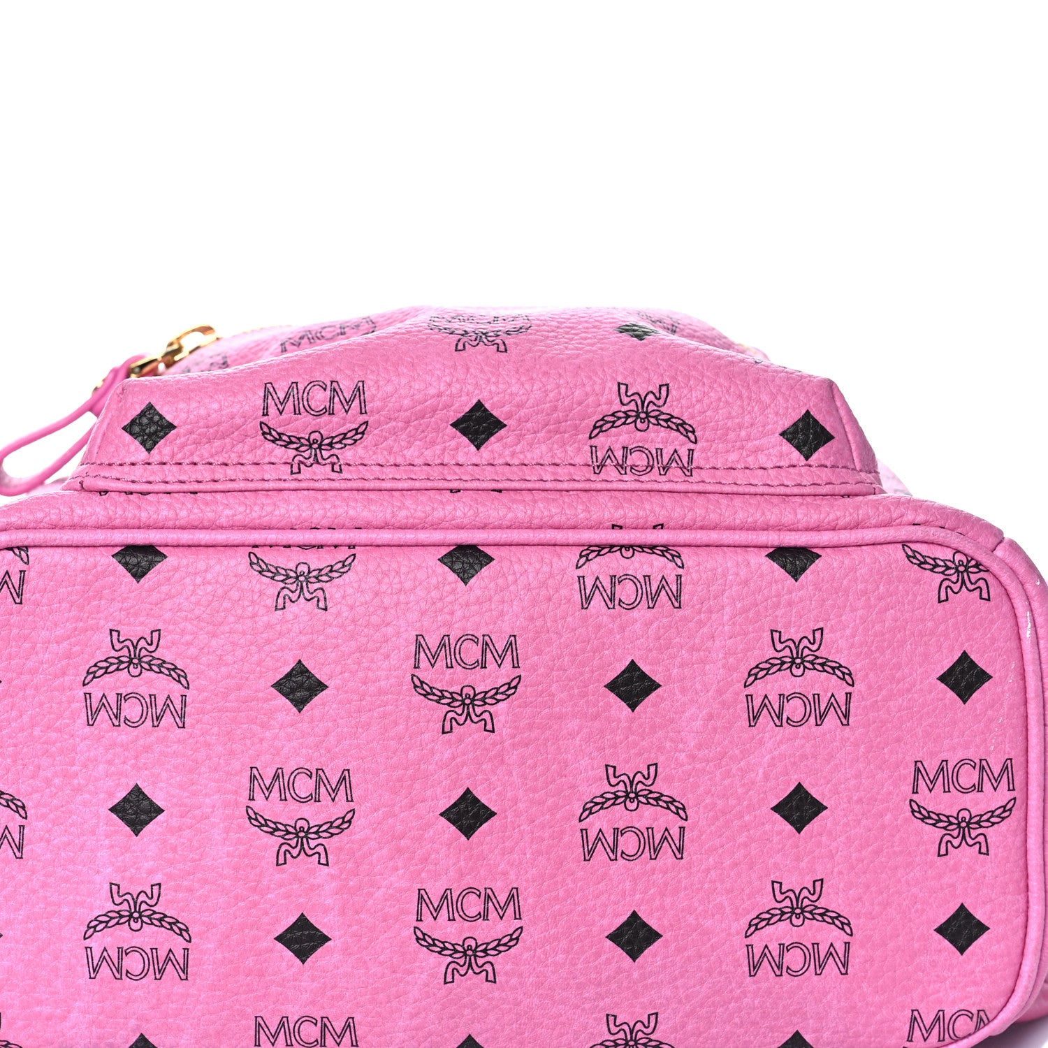 MCM Visetos Small Side Stud Stark Backpack Pink 8 of 8