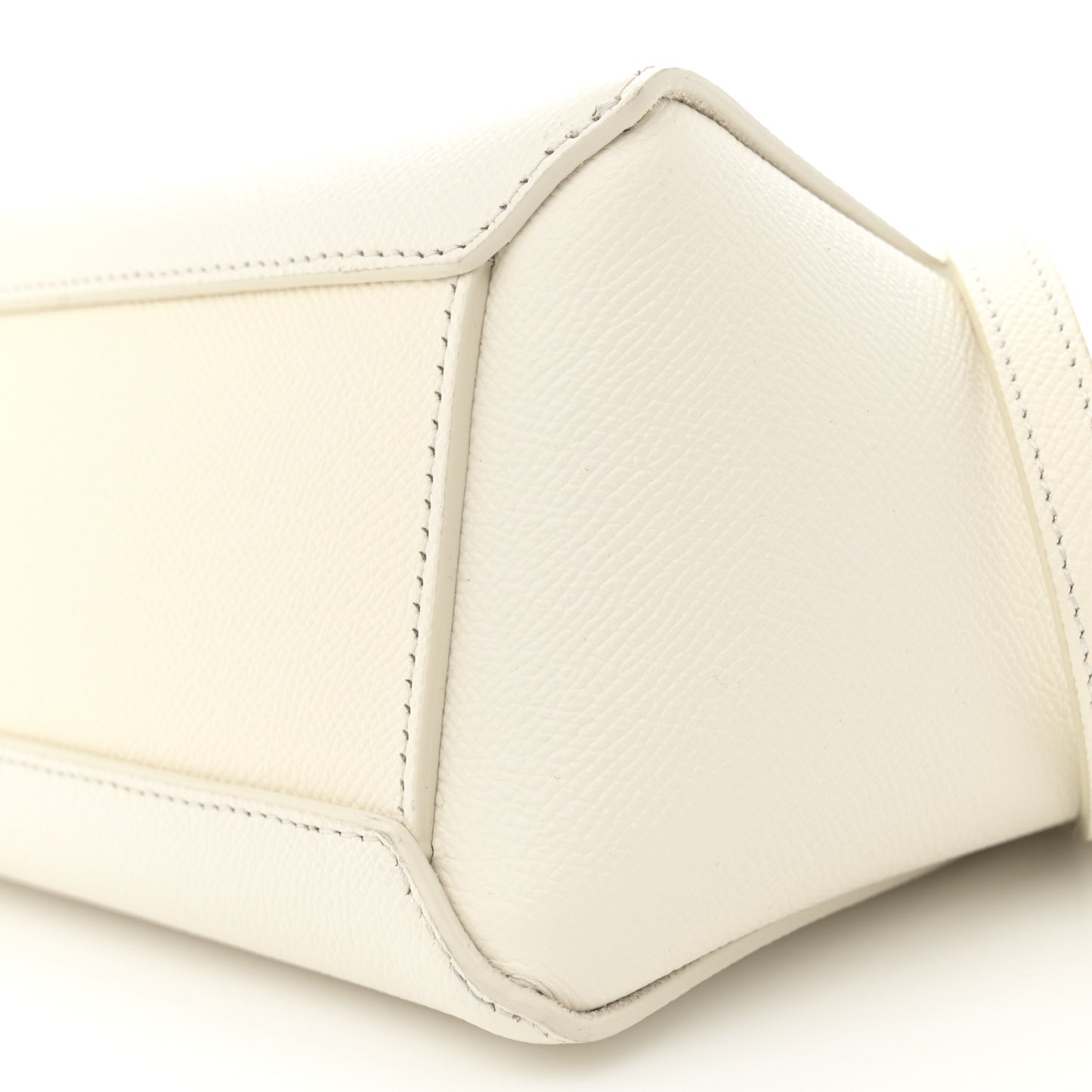 Grained Calfskin Nano Belt Bag Chalk