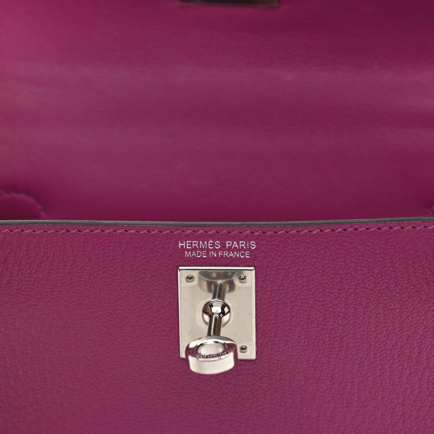 Chevre Mysore Mini Kelly Sellier 20 Rose Pourpre