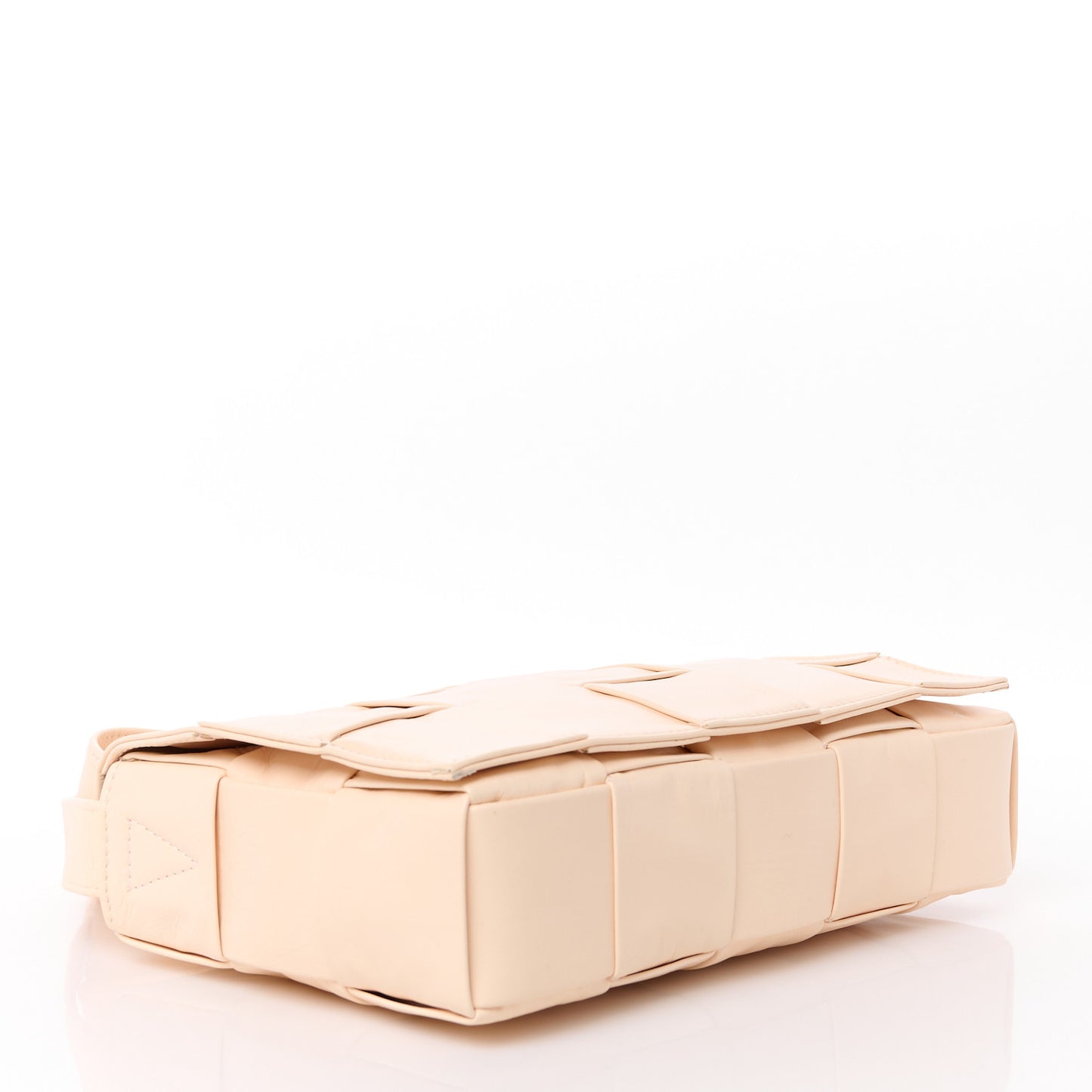 Paper Calfskin Maxi Intreccio Cassette Crossbody Bag Melon Washed