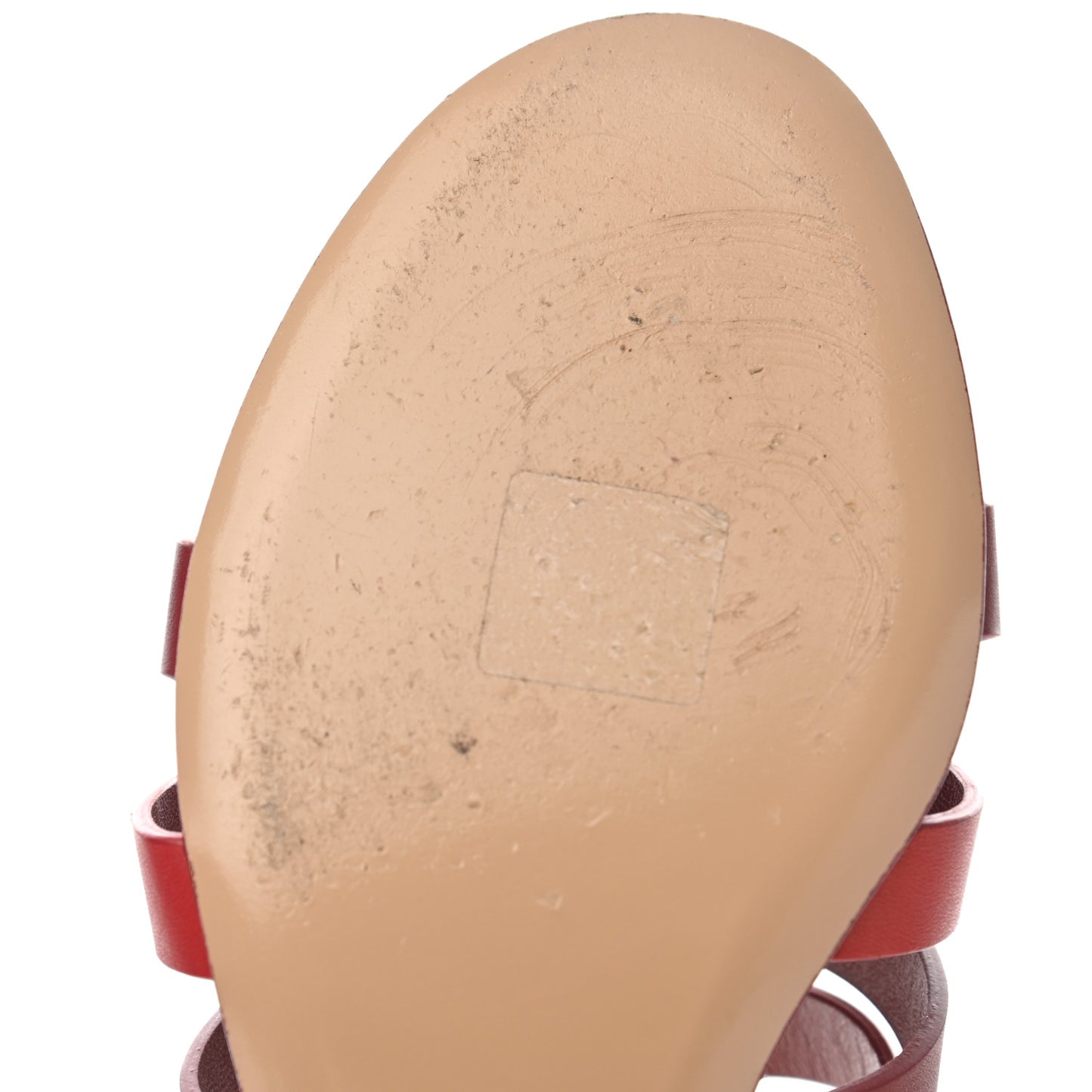Calfskin Amica Sandals 38.5 Rouge Grenat Orange Solaire