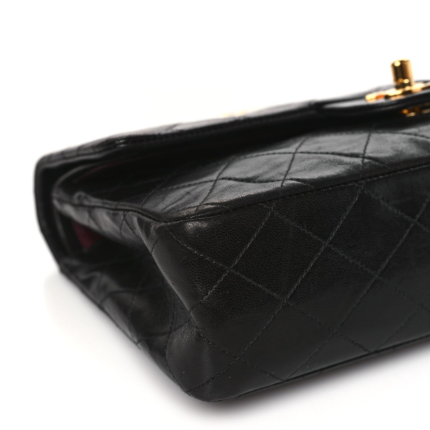Chanel Lambskin Quilted Medium Double Flap Black 9 of 10