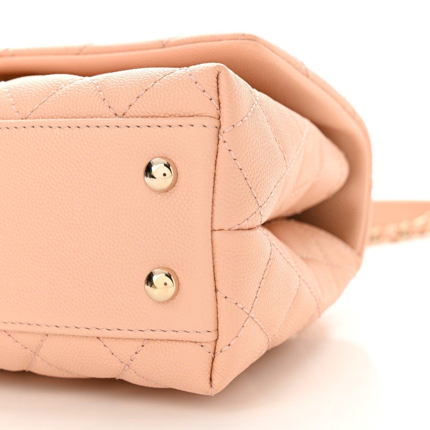 Caviar Quilted Mini Coco Handle Flap Light Pink