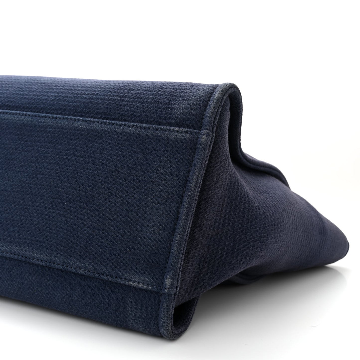 Mixed Fibers Calfskin Medium Deauville Tote Dark Blue