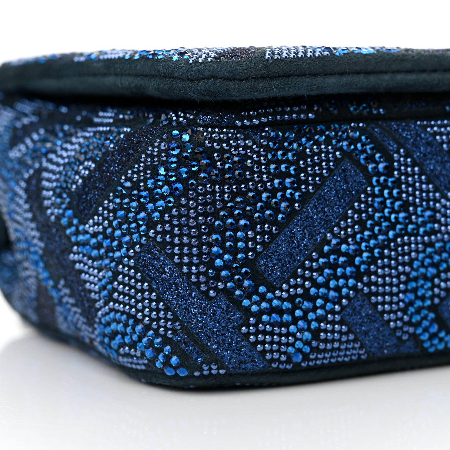Glittery Crystal Embellished Small TB Lola Bag Blue