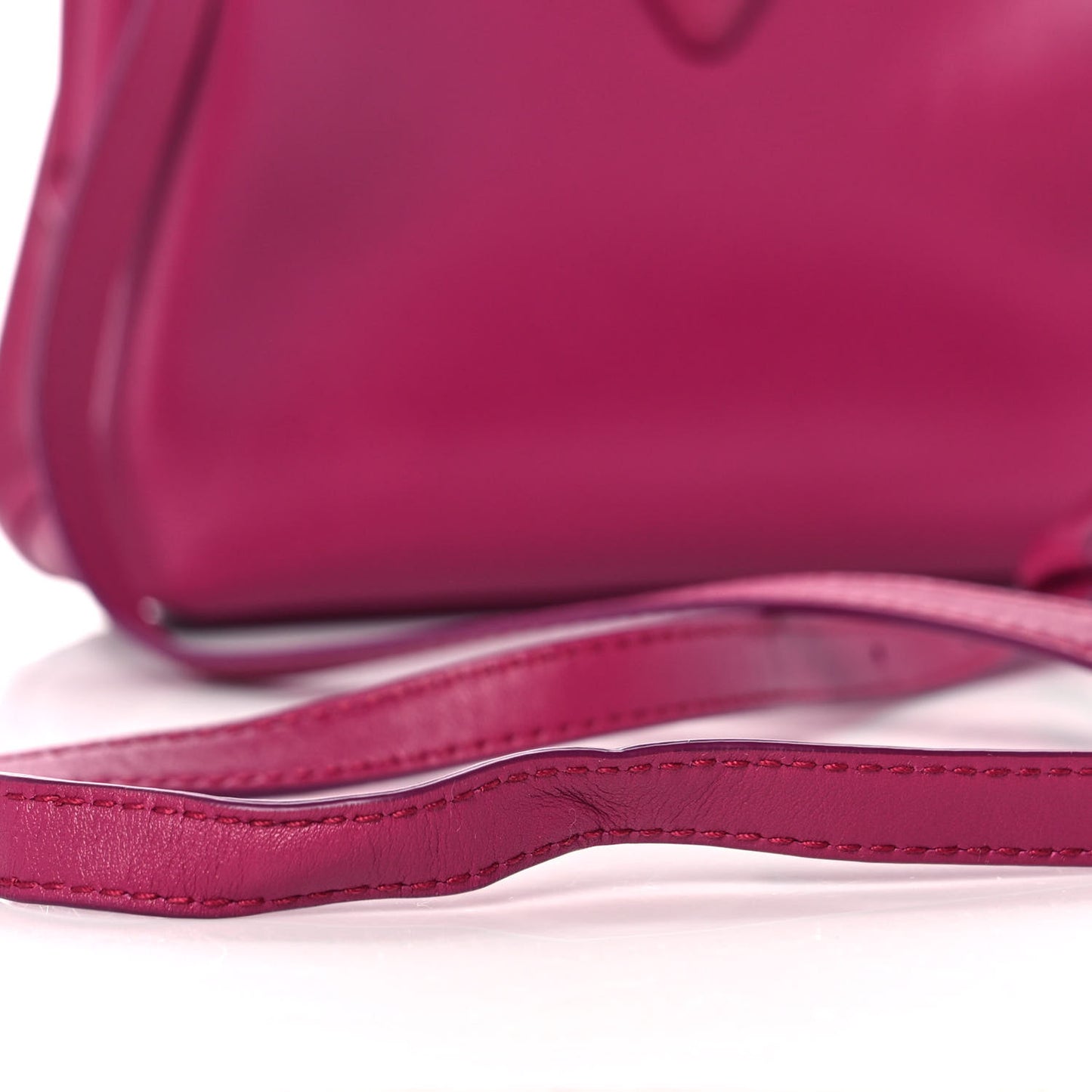 Calfskin Small The Point Triangle Bag Cinnabar