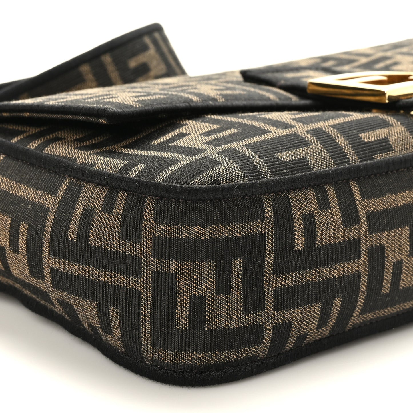 Fabric Jacquard FF 1974 Medium Baguette Tobacco Moro Black